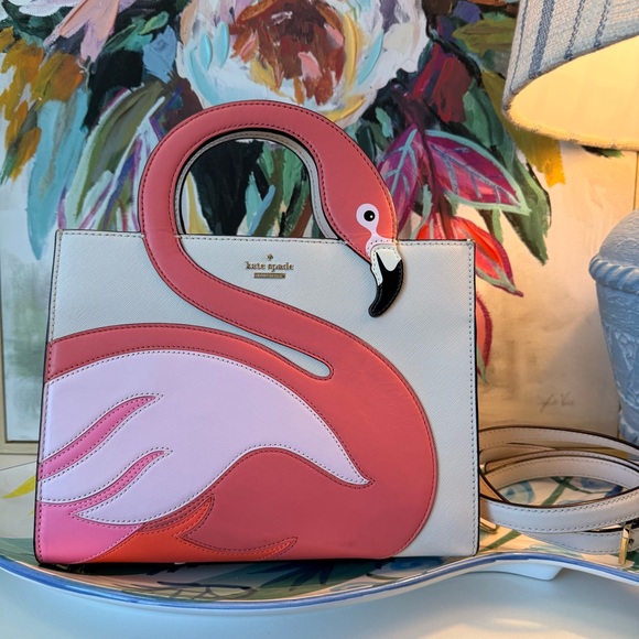 kate spade Handbags - Preloved Kate Spade Novelty Tropical By The Pool Flamingo Sam Satchel Crossbody